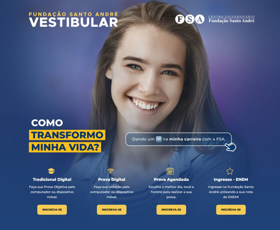 Imagem do site do Vestibular da Fundação Santo André.